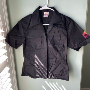 Red Bull Air Race vintage embroidered button up shirt.